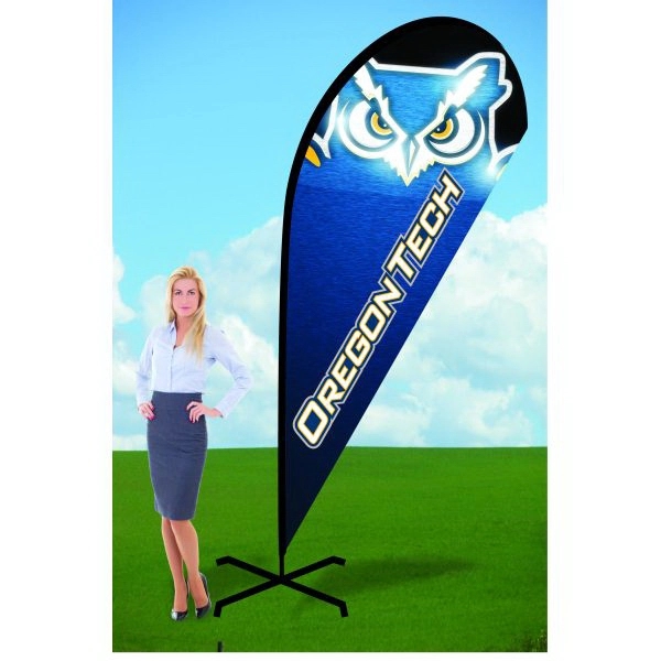 9ft Teardrop Flag with X Stand-Double