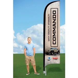 Double-Sided 11' Swooper Flag w/Ground Stake- Dye Sublimated