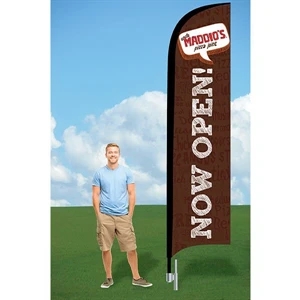 Double-Sided 11' Banner Flag w/Ground Stake - Dye Sublimated