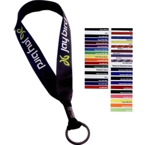 3/4" Polyester Keychain with Metal Crimp & Split-Ring