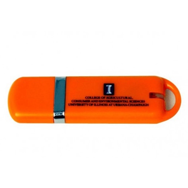 Glacier - Slim plastic standard USB flash drive with cap. - Image 2