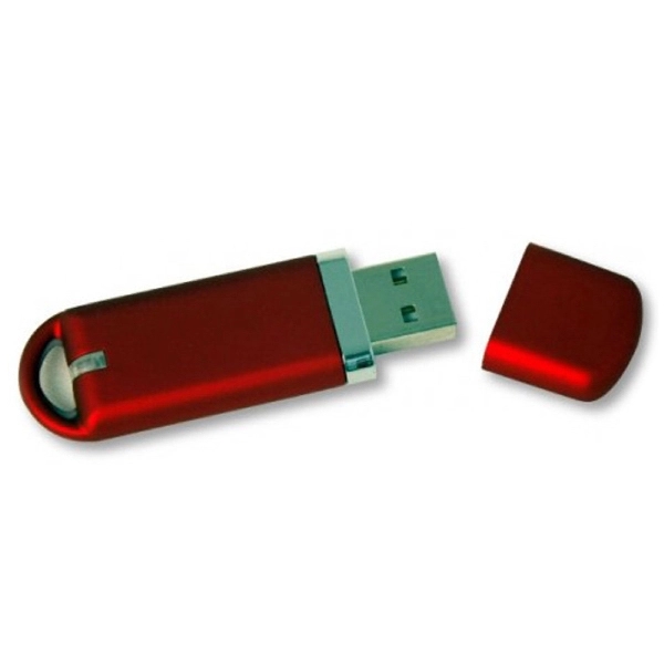 Glacier - Slim plastic standard USB flash drive with cap. - Image 3