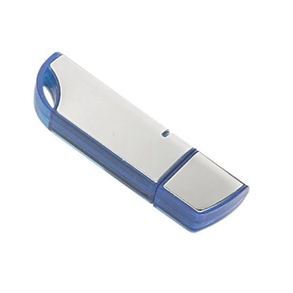 Bridgeport - Aluminum and plastic USB flash drive with cap. - Image 2