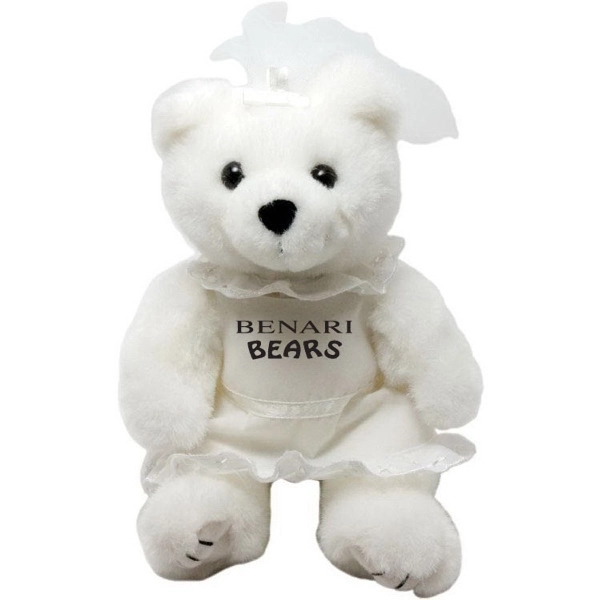 8" Bride Bear with one color imprint