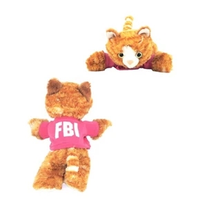 8" Molly Tabby Cat with t-shirt and one color Imprint