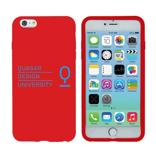 Silicone iPhone 6 Plus Case - Red - Image 1