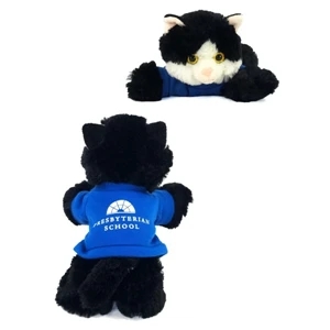 8" Maynard Cat with T-shirt and One Color Imprint