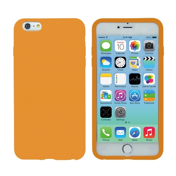 Silicone iPhone 6 Plus Case - Orange - Image 2