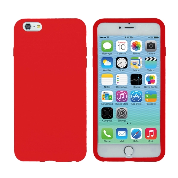 Silicone iPhone 6 Plus Case - Red - Image 2