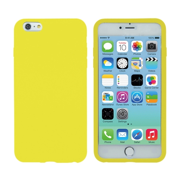 Silicone iPhone 6 Plus Case - Yellow - Image 2