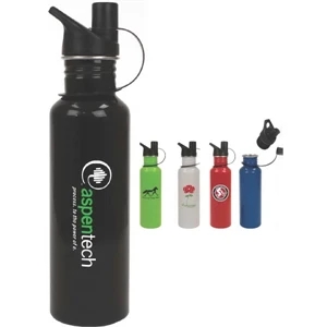 Trigger 25 oz Stainless Steel Sports Bottle with Sports Lid