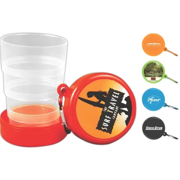 Pop Up 6- oz Collapsible Cup with Carabiner