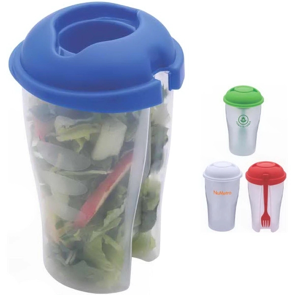 Salad Buddy Salad Shaker with Dressing Cup and Fork