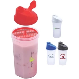 Workout Partner 24oz.Fitness Drink Shaker with Plastic Grate