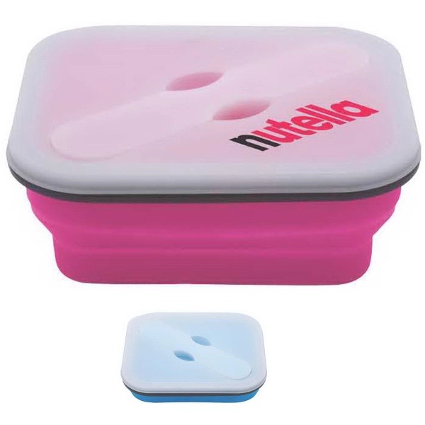 Grab 'N Go Silicone Lunch Box with Matching Utensil