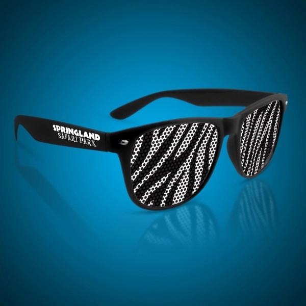 Zebra Print Novelty Sunglasses - Image 1