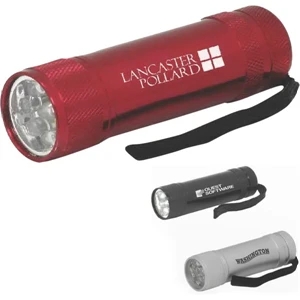 Metal 9 LED Flashlight