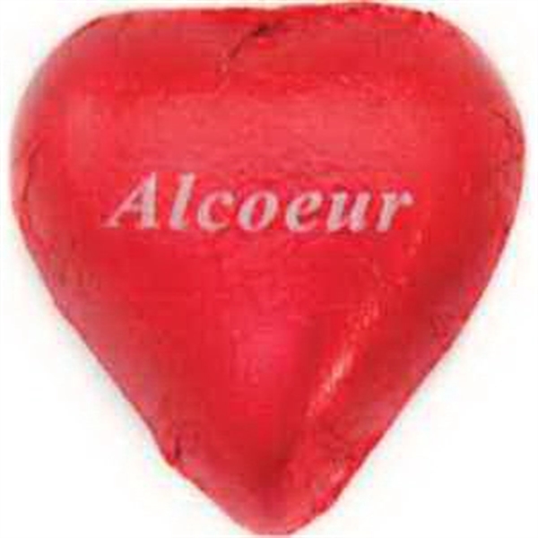 Imprinted Chocolate Foiled Heart - Image 1