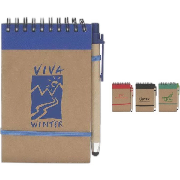 Colorful Recycled Jotter w/ Stylus
