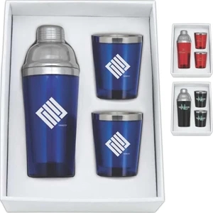 Cocktail Shaker and Tumblers Gift Set