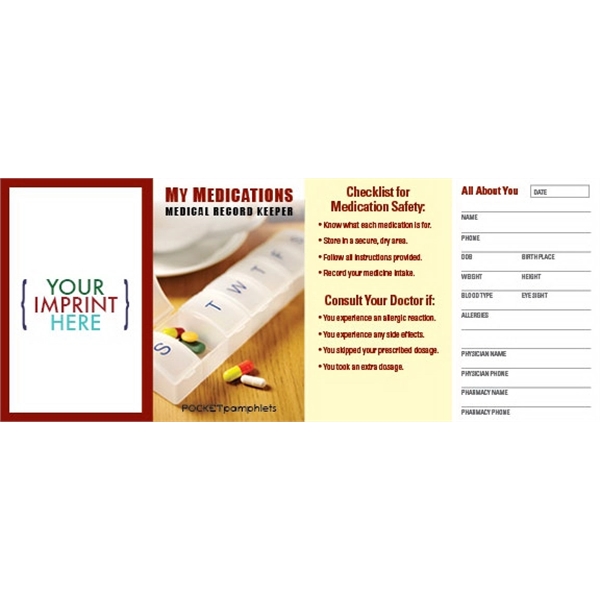 My Medications - Medical Record Keeper Pocket Pamphlet - Image 1