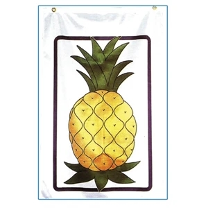 Screen printed pineapple stock design flag
