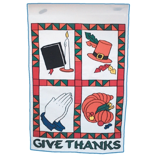 Give Thanks stock design flag - Image 1