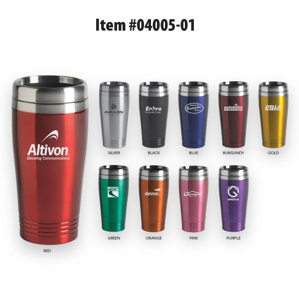 16 oz. Stainless Steel Colored Tumbler - Image 1