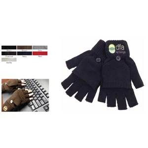 Fingerless gloves with flap
