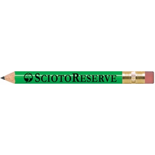 Neon Green Round Golf Pencils with Erasers