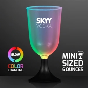 LED Mini Wine Glass Sippers, Slow Color Change