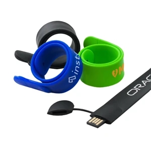 Trayola USB Drive 2.0 Slap-on Silicone Bracelet