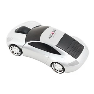 Red Mini Size Sporty Car Shape Optical Mouse w/ Headlights