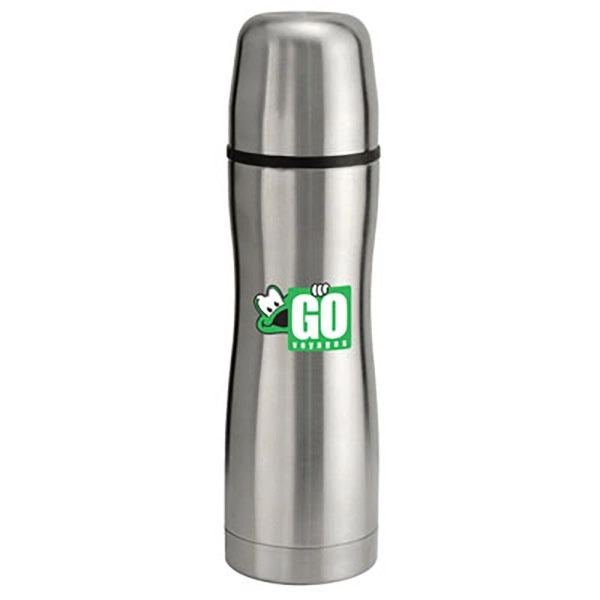 12 oz. Stainless Steel Vacuum Flask with Lid/Cup - Image 2
