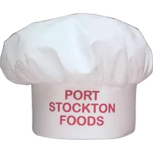White Muslin Chef Hat with Web Back
