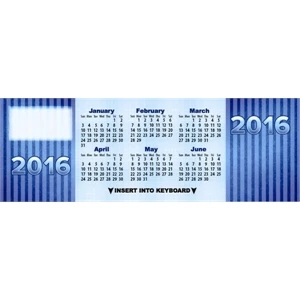 Beautiful Blue Keyboard Calendar