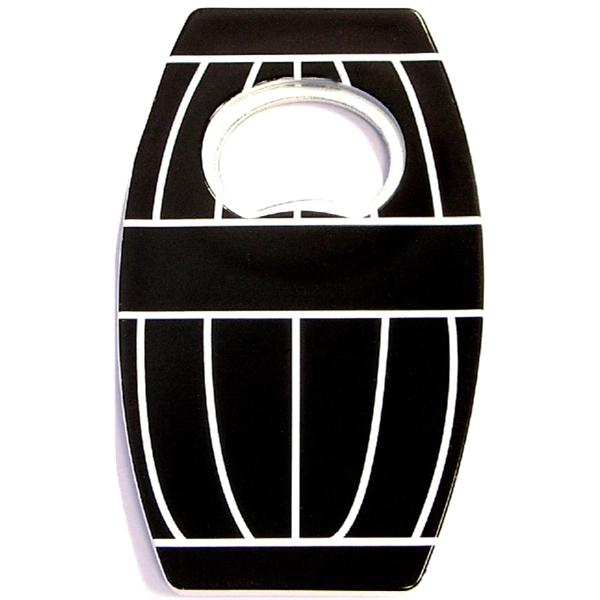 Jumbo size oak barrel shape magnetic bottle opener - Image 3
