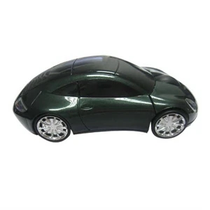 Black Mini Size Sporty Car Shape Optical Mouse w/ Headlights