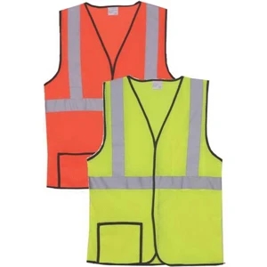 Single Stripe L/XL Yellow Solid Safety Vest
