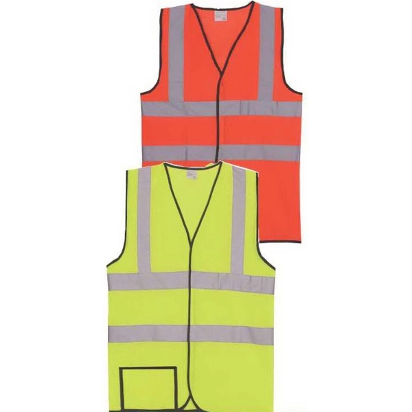 Dual Stripe L/XL Yellow Mesh Safety Vest