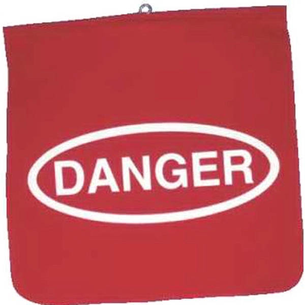 Red poly-cotton twill danger flag