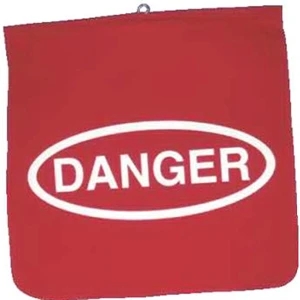 Red poly-cotton twill danger flag