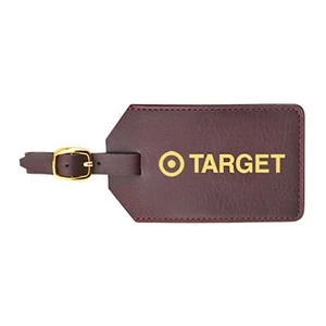 Leather Luggage Tag with Flap