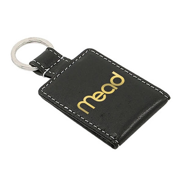 Leather Key Fob with Mini Photo Wallet - Image 2