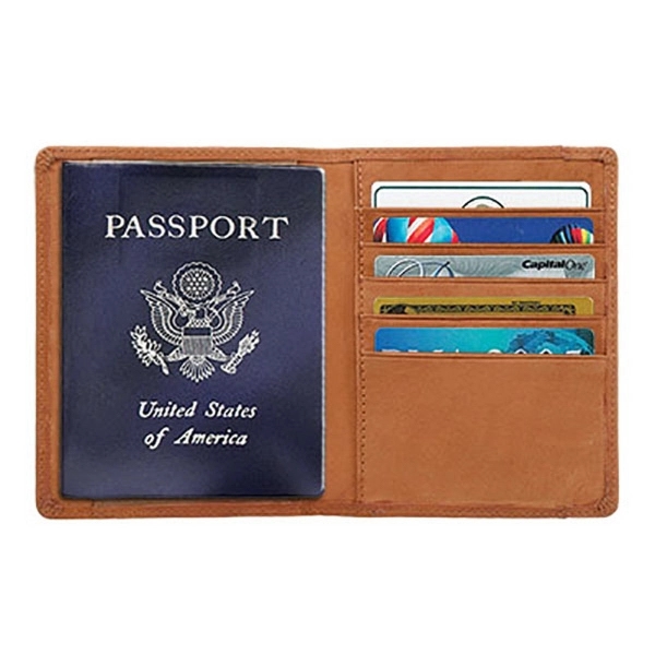 Leather Passport Wallet - Image 1
