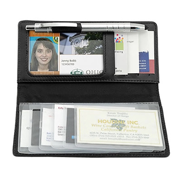 Deluxe Leather Checkbook Cover/Check Wallet - Image 1