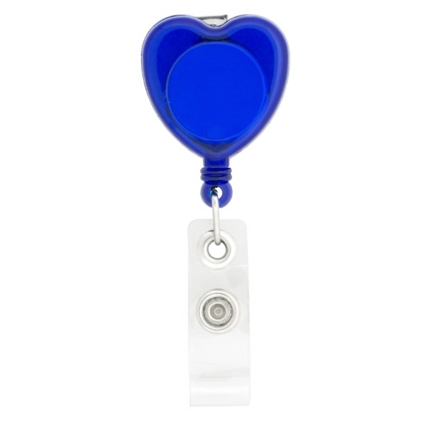 Heart-Shaped Retractable Badge Holder - Image 2