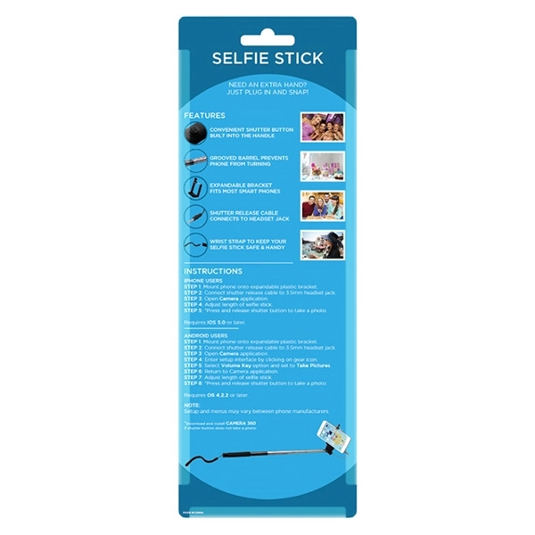 Selfie Stick with Retail Packaging - Image 2
