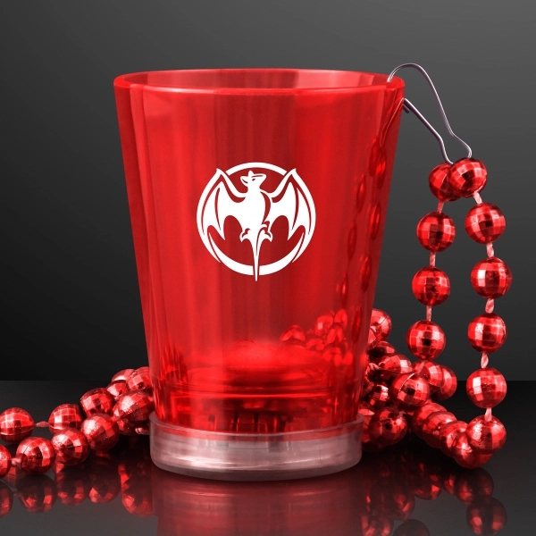 1.5 oz. Light Up Shot Glass on Party Bead Necklaces - Image 2