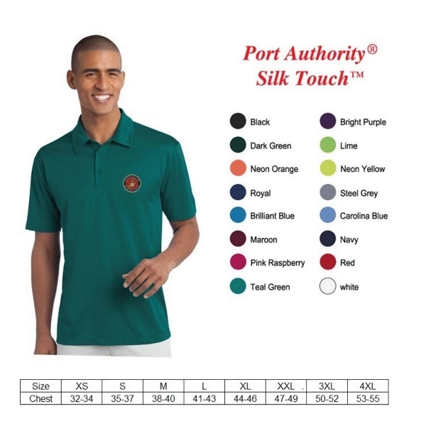 Port Authority Men Silk Touch Performance Polo - Image 1